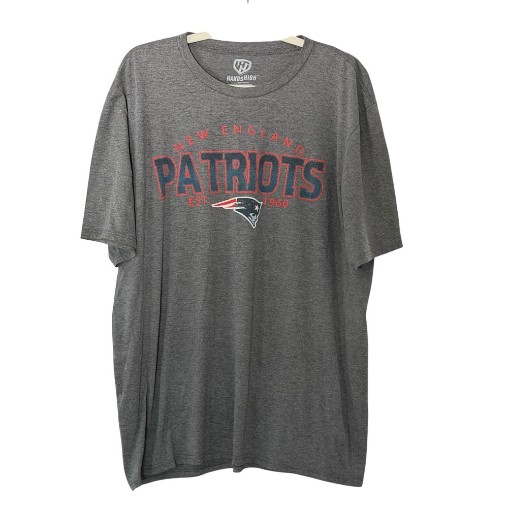 Hands High Men's 2XL Gray New England Patriots Short Sleeve T-shirt | SKU 1106
